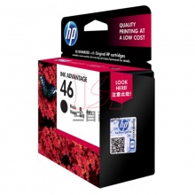 惠普原装墨盒HP46(CZ637AA) 黑色 适用于HP喷墨打印机HP 2020hc/2520hc 1500页