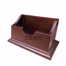 汇星木质名片盒HX-1008 12.5*6.5*6mm 红檀木色 100个/箱