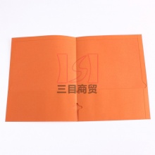 益而高附内插袋纸皮文件夹300P001 A4 橙色20个/包