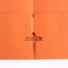 益而高附内插袋纸皮文件夹300P001 A4 橙色20个/包