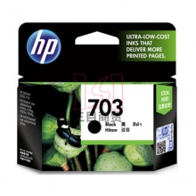 惠普原装墨盒HP703(CD887AA) 黑色 适用于HP喷墨打印机D730/K109a/K109g/F735 600页