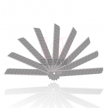 得力美工刀片NO.2012 0.4ｘ9ｘ80mm 10片/盒