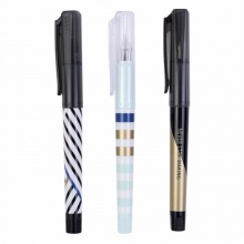 晨光直液式钢笔HAFP0714极简系列 1支钢笔+6支墨囊 可擦晶蓝/可擦纯蓝/黑色/可擦墨蓝 壳颜色随机 24卡装/盒