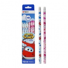 晨光铅笔JWP30850超级飞侠系列HB六角木杆铅笔 12支/盒