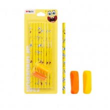 晨光铅笔QWP35757海绵宝宝形象卡通铅笔套装 8支笔+2个正姿握笔器