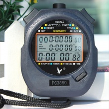 天福秒表计时器多功能电子跑步表户外运动比赛专用三排60道PC3860