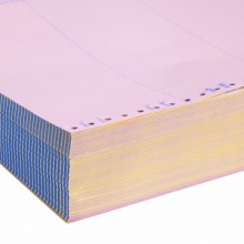 齐心 CC2410-22K 优品电脑打印纸241-2彩色二等份600页不撕边 
