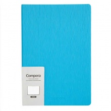 齐心 C8032 皮面笔记本 A5-154 70g米黄色纸 Compera手帐系列 蓝色