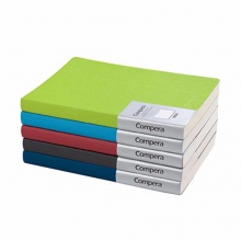 齐心 C8032 皮面笔记本 A5-154 70g米黄色纸 Compera手帐系列 绿色