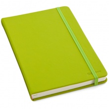 齐心皮面笔记本C5902 A5-122张 70g米黄色纸 苹果绿
