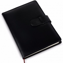 得力 7946 皮面笔记本 25K 120页 棕色/黑色 随机发货