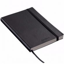 齐心Compera皮面笔记本C8002 A5-154张 70g米黄 黑色