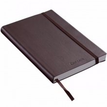 齐心Compera皮面笔记本C8003 A6-154张 70g米黄 黑色