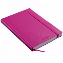 齐心Compera皮面笔记本C8003 A6-154张 70g米黄 粉红色