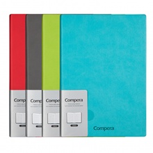 齐心Compera皮面笔记本C8022 A5-154张 70g米黄 灰色