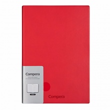 齐心Compera皮面笔记本C8022 A5-154张 70g米黄 灰色