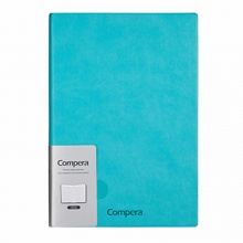 齐心Compera皮面笔记本C8023 A6-146张 70g米黄 灰色