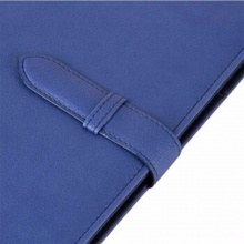 得力 3196 皮面活页笔记本 16K-120页 9孔 蓝色 70g