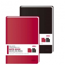 得力 3315 皮面笔记本 25K-120张 黑色/红色 80g象牙白