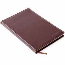 齐心C5812 皮面笔记本 25K-82张 70g米黄 黑色