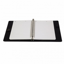 卓能活页皮面笔记本ZN-H16-2 16K（25*17.5）-26孔 黑色 带不锈钢孔夹，内芯采用70克象牙白纸