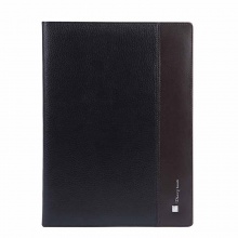 卓能真皮皮面笔记本ZN-P0136 36K（17.5*12.8） 黑色棕色（拼接） 带盒子