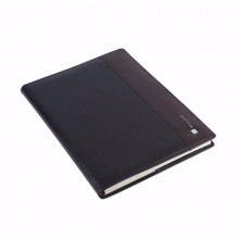 卓能真皮皮面笔记本ZN-P0148 48K（17.5*9.5） 黑色棕色（拼接） 带盒子