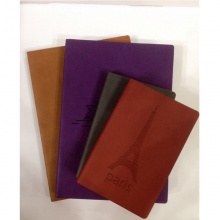 华岁软皮皮面笔记本25-893 25K（22*15）-96张 黑色/咖啡色/紫色/棕红色 70g米黄纸