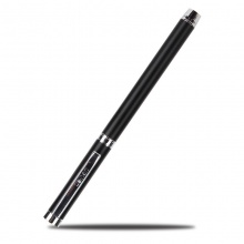 得力 S98 中性笔 金属拉丝 子弹头 0.5mm 笔壳 黑色 12支/盒