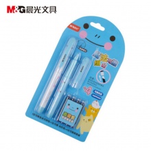晨光直液式钢笔HAFP0439 组合卡装2支钢笔+4支墨囊 纯蓝 壳颜色随机 24卡/盒