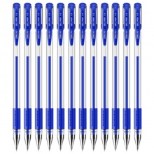 得力 6600 经典办公中性笔 子弹头 0.5mm 蓝色 12支/盒