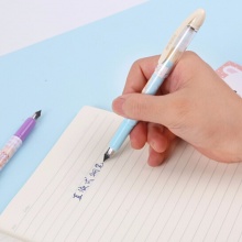 晨光直液式钢笔HQFP0661卡装泰迪熊2支钢笔+6支墨囊 可擦晶蓝/可擦纯蓝/黑色