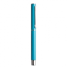 得力 S81 宝珠笔 商务金属 子弹头 0.5mm 笔芯黑色 笔壳蓝色 12支/盒