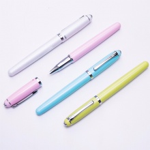 得力矫姿金属钢笔胖达系列S270 EF暗尖 白色/粉红/浅绿/黄绿 1支/盒