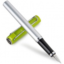 得力钢笔S669F发现者系列 F明尖 绿、蓝、黄、橙 1支礼盒装