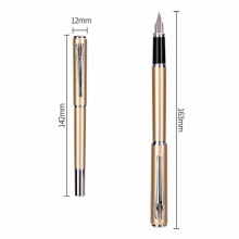 得力钢笔S675EF米修斯系列 EF明尖 白色、黑色、香槟色、粉色 1支礼盒装