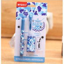 晨光直液式钢笔HAFP0531 组合卡装1支钢笔+3支墨囊0.5mm 纯蓝 24卡/盒