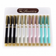 晨光皇冠钢笔AFP43105 暗尖 黑色/粉色/蓝色/白色 12支/盒