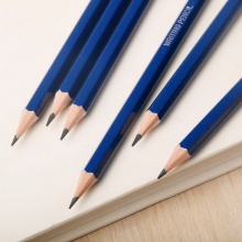 得力高级书写铅笔58110-HB/58111-2B 蓝杆 12支/盒