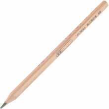 得力铅笔58124-6支装HB粗三角杆铅笔内赠削笔刀 原木色 6支/盒