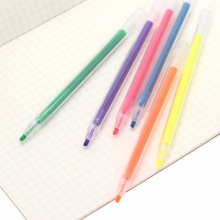 晨光单头可换芯荧光笔本味AHM27002黄色/橙色/紫色/绿色/粉红/蓝色 单色12支/盒