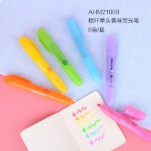 晨光荧光笔AHM21009单头 黄色/橙色/紫色/绿色/粉红/蓝色 单色12支/盒