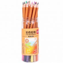 得力彩色铅笔6391 24色 混色筒装