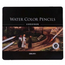 得力水溶性彩色铅笔6521 24色 盒装