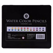 得力水溶性彩色铅笔6521 24色 盒装