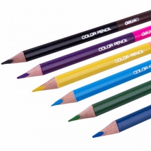 得力双头双色彩色铅笔6594 6支-12色 混色