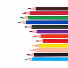 得力三角杆彩色铅笔6590-12色/6591-18色/6592-24色/6593-36色混色桶装