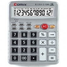 齐心计算器C-1260 经典语音王  银色 5个/盒