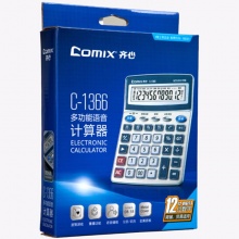 齐心计算器C-1366 全能语音王 深蓝色 5个/盒