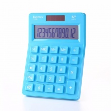 齐心计算器C-6S 小台 苹果系列时尚办公 蓝色 5个/盒